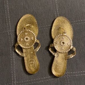 Jack Rogers Gold Jelly sandals